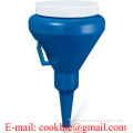 1 1/4-Quart Dark Blue Double Capped Funnel